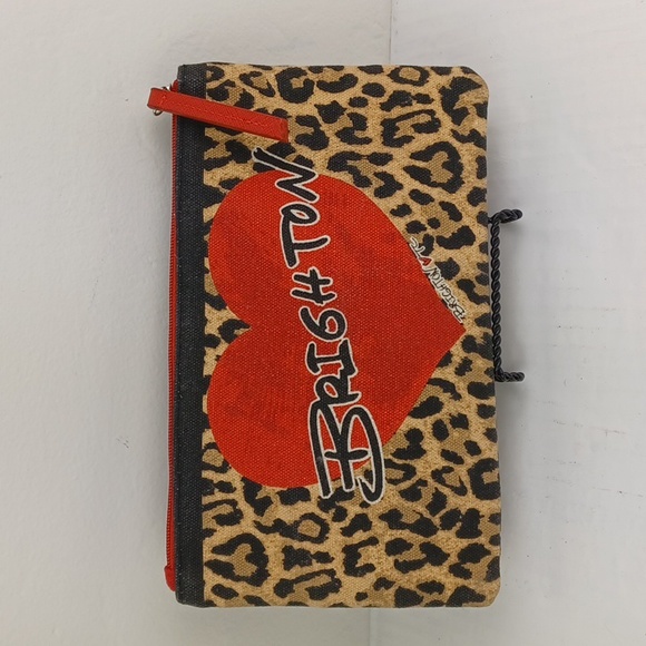 BRIGHTON Vibrant Cheetah & Red Heart & Canvas Red Ribbon Make Up Bag 2020 - Picture 3 of 11